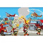   Wooden Puzzle - Hero Firefighters