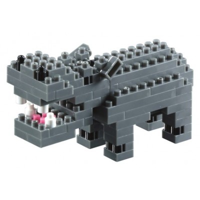 Brixies-57833 Nano 3D Puzzle - Nilpferd