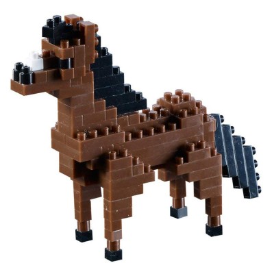 Brixies-58428 3D Nano Puzzle - Pferd
