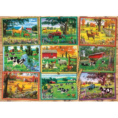Puzzle Cobble-Hill-40014 Postcards from the Farm