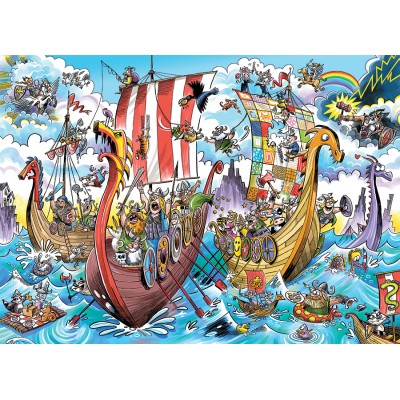 Puzzle Cobble-Hill-44505 DoodleTown: Viking Voyage