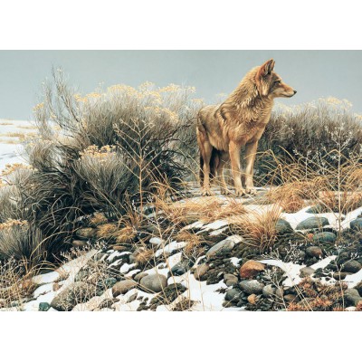 Puzzle Cobble-Hill-51768 Robert Bateman: Coyote im Winter
