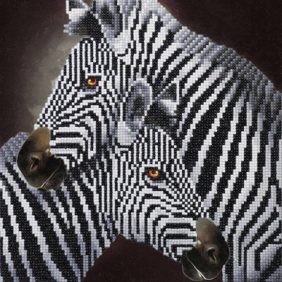 Puzzle Crystal-Art-1566 Crystal Art - Diamant-Stickerei-Kit - Zebra