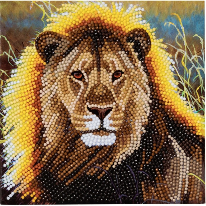 Puzzle Crystal-Art-8513 Crystal Art - Diamant-Stickerei-Kit - Löwe