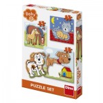  Dino-32512 3 Puzzles - Animals