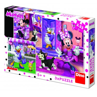 Dino-33522 3 Puzzles - Minnie