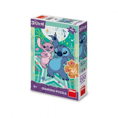 Puzzle Dino-42223 XXL Teile - Stitch - Mit Strasssteinchen Inklusive