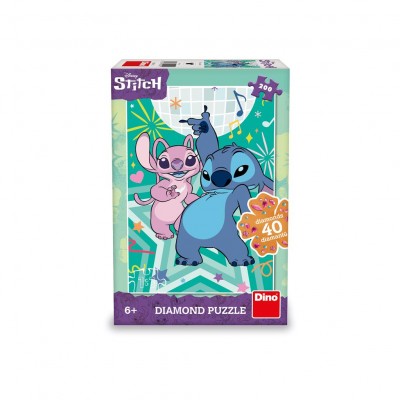 Puzzle Dino-42223 XXL Teile - Stitch - Mit Strasssteinchen Inklusive