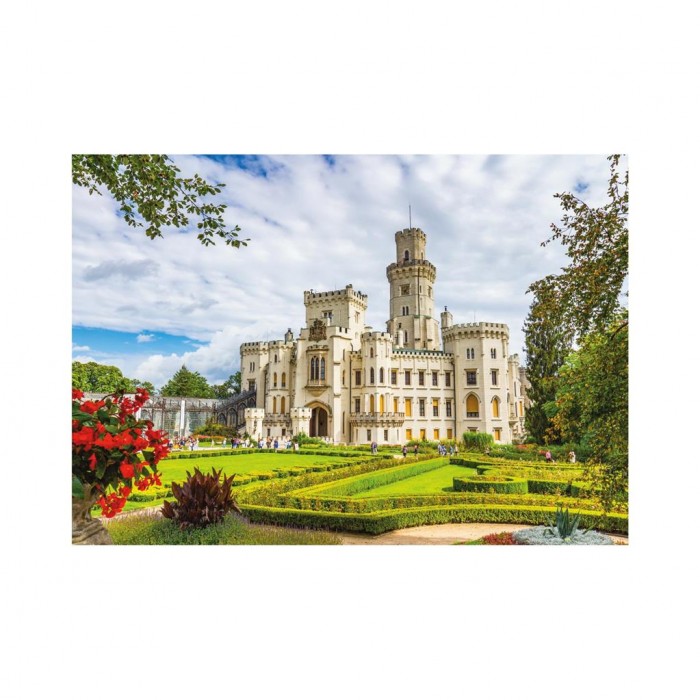 Puzzle  Dino-50282 Malerisches Schloss Hluboká - Tschechische Republik