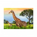 Puzzle  Dino-53294 Giraffenfamilie