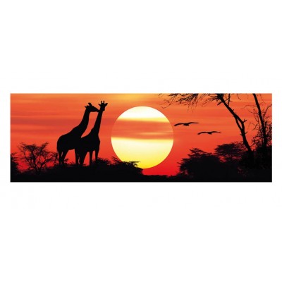 Puzzle Dino-54530 Giraffen beim Sonnenfall