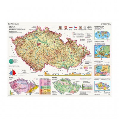 Puzzle Dino-56117 Karte der Tschechischen Republik