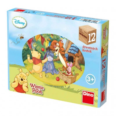 Dino-64116 Holz Würfelpuzzle - Winnie the Pooh