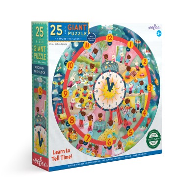 Eeboo-51188 Puzzle Horloge