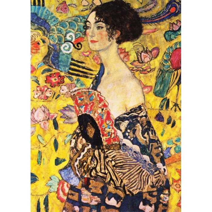 Puzzle Enjoy-Puzzle-1128 Gustav Klimt: Dame mit Fächer