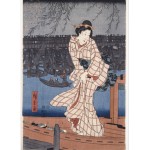 Puzzle   Hiroshige Utagawa: Abend auf dem Sumida-Fluss, 1847-1848