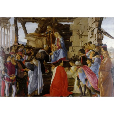 Puzzle Grafika-F-30987 Sandro Botticelli: Adoration of the Magi (Zanobi Altar), 1475