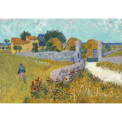 Puzzle Grafika-F-31053 Vincent Van Gogh - Farmhouse in Provence, 1888
