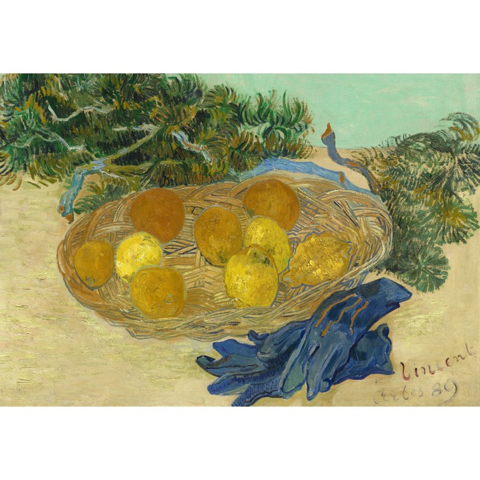 Vincent Van Gogh - Still Life of Oranges and Lemons with Blue Gloves, 1889