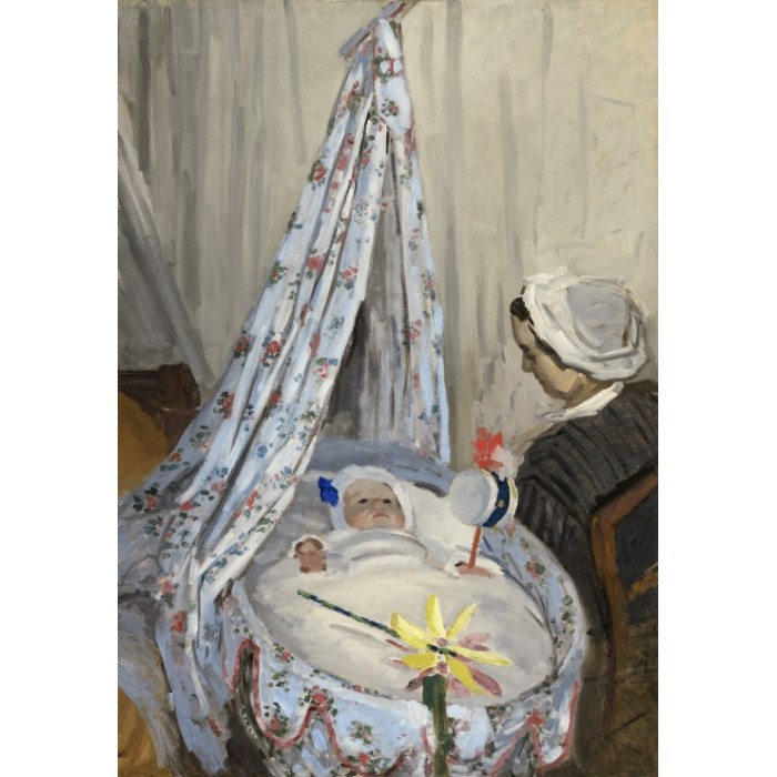 Claude Monet - Die Wiege, Camille mit dem Sohn des Künstlers Jean, 1867