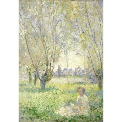 Puzzle Grafika-F-31063 Claude Monet - Frau unter Weiden sitzend, 1880