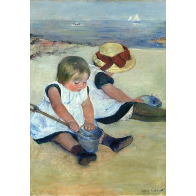 Puzzle Grafika-F-31214 Mary Cassatt: Children Playing on the Beach, 1884