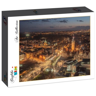 Puzzle Grafika-F-31450 Deutschland Edition - Skyline, Leipzig