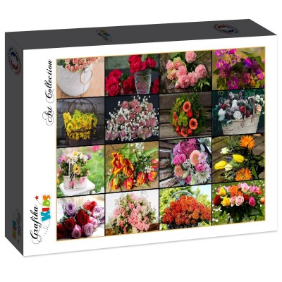 Puzzle Grafika-F-31452 Collage - Blumen