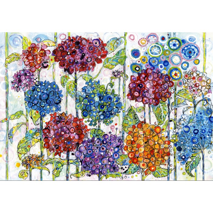 Puzzle  Grafika-F-31555 Sally Rich - Summer Hydrangeas