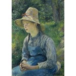 Puzzle  Grafika-F-31785 Camille Pissarro: Peasant Girl with a Straw Hat, 1881
