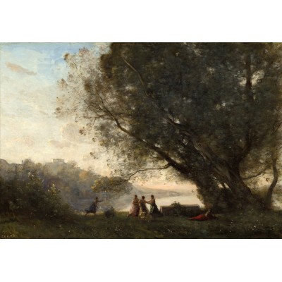 Puzzle Grafika-F-31795 Jean-Baptiste-Camille Corot: Dance under the Trees at the Edge of the Lake, 1865-1870