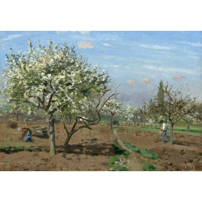 Puzzle Grafika-F-31922 Camille Pissarro : Orchard in Bloom, Louveciennes, 1872