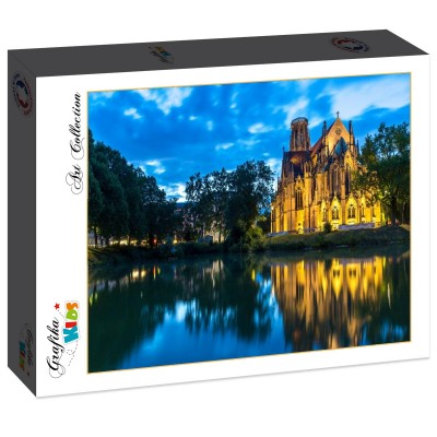 Puzzle Grafika-F-32126 Deutschland Edition - Stuttgart, Johanneskirche am Feuersee