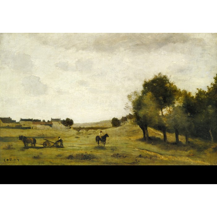 Puzzle  Grafika-F-32159 Jean-Baptiste-Camille Corot: View near Epernon, 1850-1860