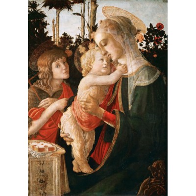 Puzzle Grafika-Kids-00705 Magnetische Teile - Sandro Botticelli: Jungfrau und das Kind mit Johannes, 1470-1475