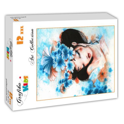 Puzzle Grafika-Kids-00743 XXL Teile - Misstigri: Blue Flowers