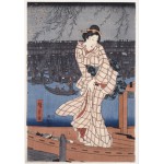 Puzzle   Hiroshige Utagawa: Abend auf dem Sumida-Fluss, 1847-1848