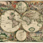 Puzzle   Carte du Monde, Produced in Amsterdam, 1689