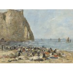 Puzzle   Eugène Boudin: Washerwomen on the Beach of Etretat, 1894