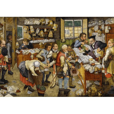 Puzzle Grafika-00680 Brueghel Pieter der Jüngere: Bezahlung des Zehnten, 1617-1622