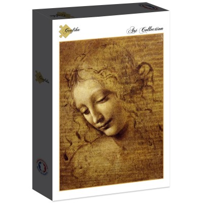 Puzzle Grafika-F-30337 Leonardo da Vinci: Gesicht der Giovane Fanciulla, 1508
