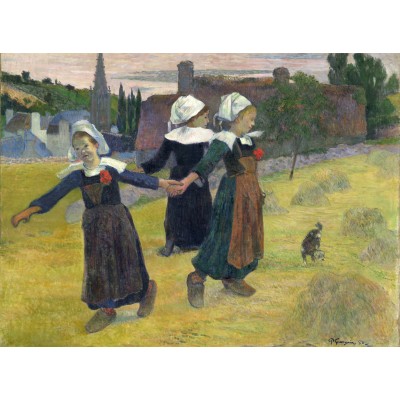 Puzzle Grafika-F-30504 Paul Gauguin: Breton Girls Dancing, Pont-Aven, 1888