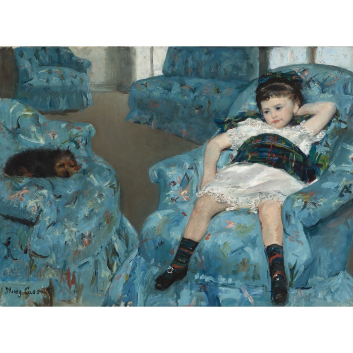 Mary Cassatt: Little Girl in a Blue Armchair, 1878