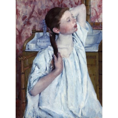 Puzzle Grafika-F-30537 Mary Cassatt: Girl Arranging Her Hair, 1886