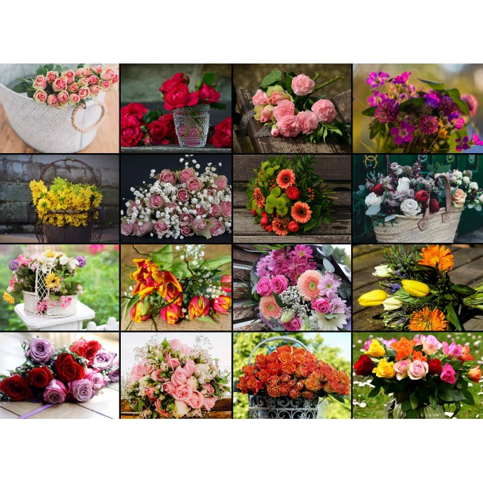 Puzzle Grafika-F-30700 Collage - Blumen