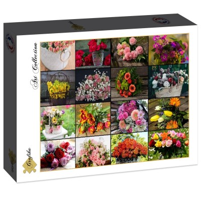 Puzzle Grafika-F-30700 Collage - Blumen