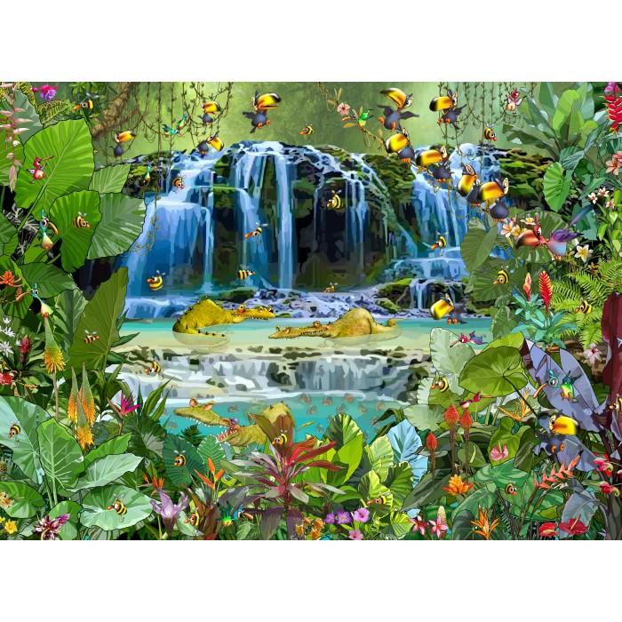 Puzzle  Grafika-F-30721 François Ruyer - Wasserfall