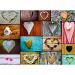 Puzzle  Grafika-F-32673 XXL Teile - Herz-Collage