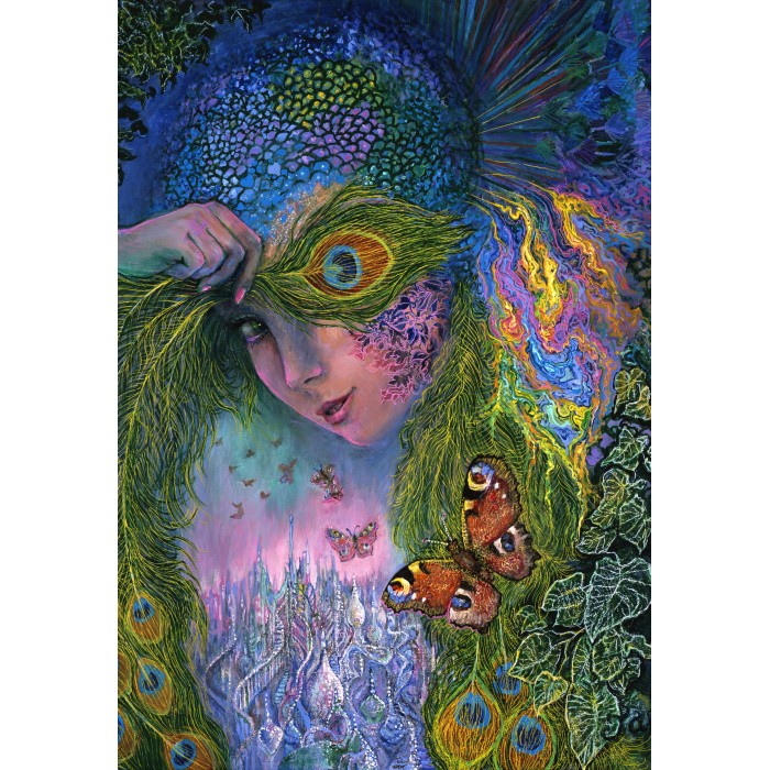 Puzzle  Grafika-F-32693 Peacock Goddess