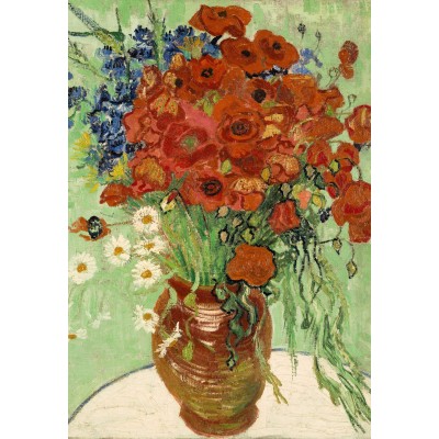 Puzzle Grafika-F-32776 Van Gogh - Vase with Daisies and Poppies, 1890